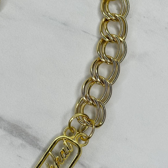 Baby Phat Vintage Y2K Gold Tone Metal Chain Link Belt OS One Size - Picture 9 of 16